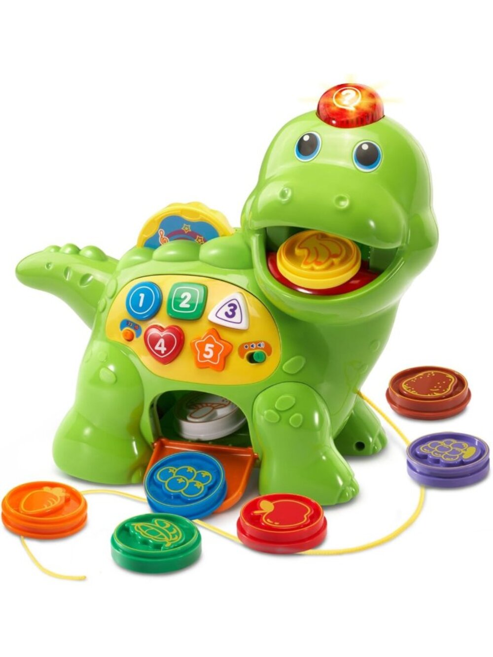 Interactive Chomp and Count Dino Toy - Educational, Fun, Green Dinosaur for Kids